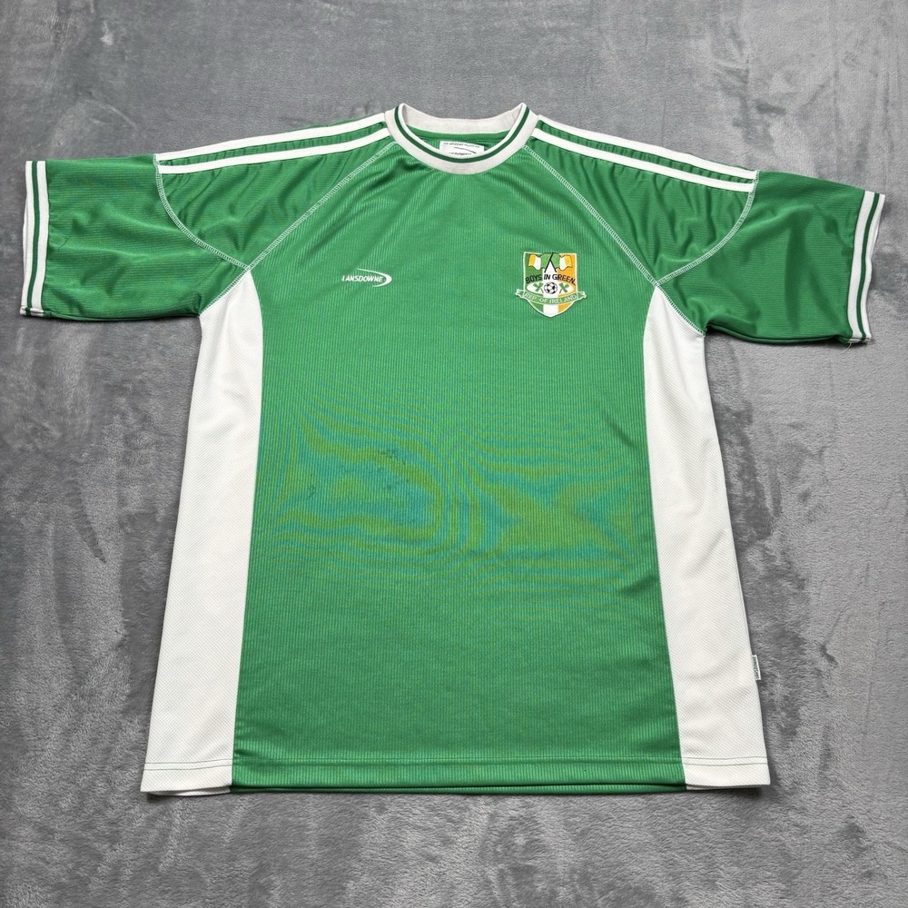 Vintage Lansdowne Boys in Green Ireland World Cup Soccer Jersey Mens Medium